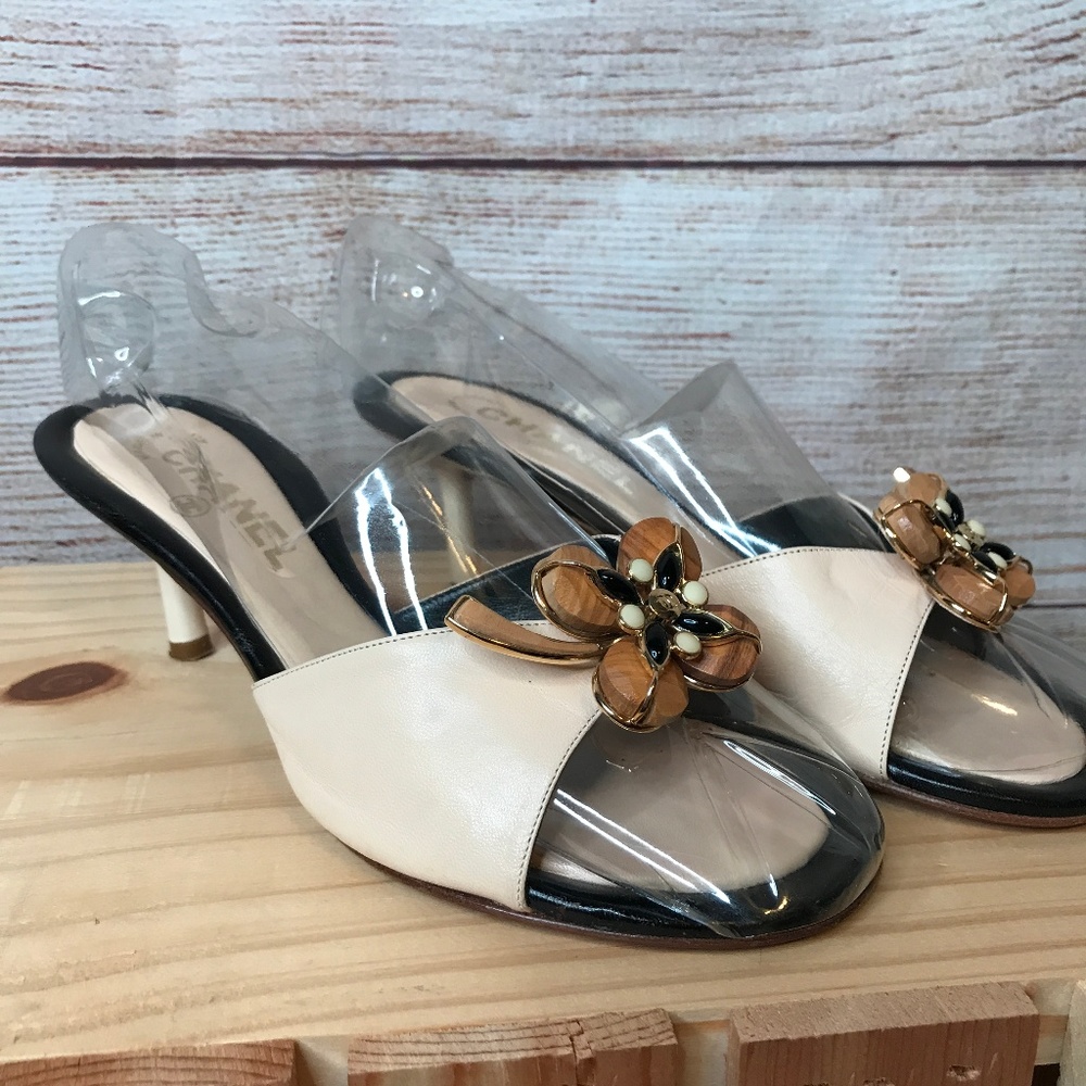 Vintage Chanel | 7.5 US | Embellished Slide Heels